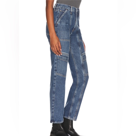 Agolde High Rise Blue Jeans - Picture 3 of 8